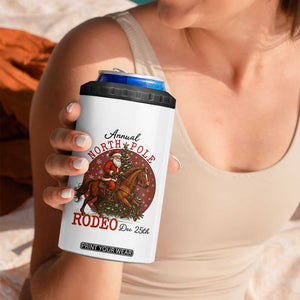 Cowboy Santa Christmas 4 in 1 Can Cooler Tumbler Annual North Pole Rodeo Dec 25th TS14 Print Your Wear