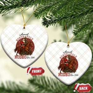 Cowboy Santa Christmas Ceramic Ornament Annual North Pole Rodeo Dec 25th TS14 Print Your Wear