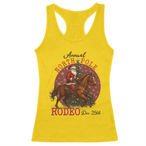 Cowboy Santa Christmas Racerback Tank Top Annual North Pole Rodeo Dec 25th TS14 Daisy Print Your Wear