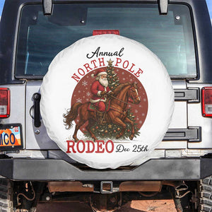 Cowboy Santa Christmas Spare Tire Cover Annual North Pole Rodeo Dec 25th TS14 No hole White Print Your Wear