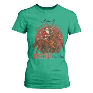 Cowboy Santa Christmas T Shirt For Women Annual North Pole Rodeo Dec 25th TS14 Irish Green Print Your Wear
