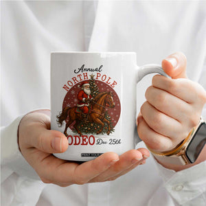Cowboy Santa Christmas Coffee Mug Annual North Pole Rodeo Dec 25th TS14 Print Your Wear
