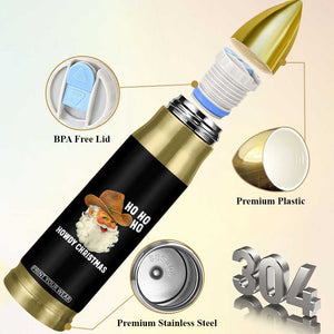 Cowboy Santa Christmas Bullet Tumbler Ho Ho Ho Howdy Christmas TS14 Print Your Wear