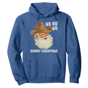 Cowboy Santa Christmas Hoodie Ho Ho Ho Howdy Christmas TS14 Royal Blue Print Your Wear
