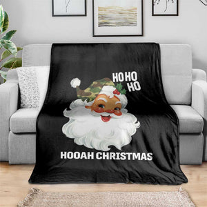 Camo Santa Christmas Throw Blanket Ho Ho Ho Hooah Christmas TS14 Print Your Wear
