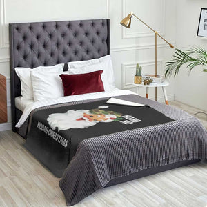 Camo Santa Christmas Throw Blanket Ho Ho Ho Hooah Christmas TS14 Print Your Wear