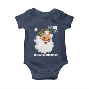 Camo Santa Christmas Baby Onesie Ho Ho Ho Hooah Christmas TS14 Navy Print Your Wear