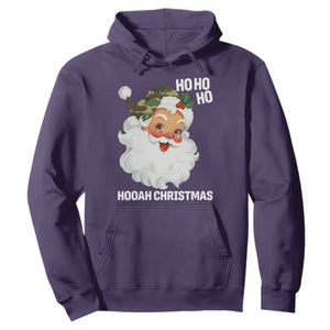 Camo Santa Christmas Hoodie Ho Ho Ho Hooah Christmas TS14 Purple Print Your Wear