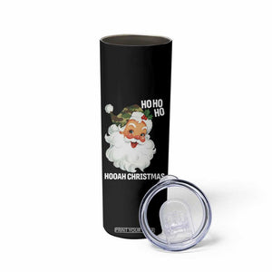 Camo Santa Christmas Skinny Tumbler Ho Ho Ho Hooah Christmas TS14 Print Your Wear