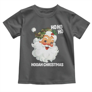 Camo Santa Christmas Toddler T Shirt Ho Ho Ho Hooah Christmas TS14 Dark Heather Print Your Wear