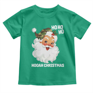 Camo Santa Christmas Toddler T Shirt Ho Ho Ho Hooah Christmas TS14 Irish Green Print Your Wear