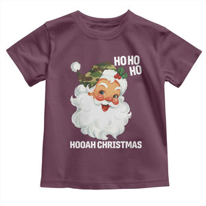 Camo Santa Christmas Toddler T Shirt Ho Ho Ho Hooah Christmas TS14 Maroon Print Your Wear