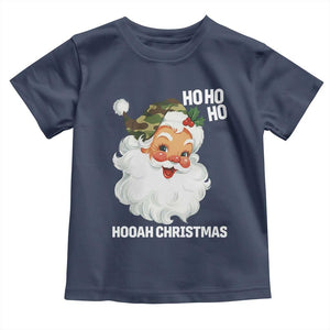 Camo Santa Christmas Toddler T Shirt Ho Ho Ho Hooah Christmas TS14 Navy Print Your Wear