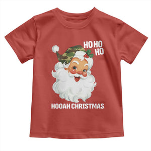 Camo Santa Christmas Toddler T Shirt Ho Ho Ho Hooah Christmas TS14 Red Print Your Wear