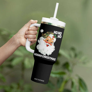 Camo Santa Christmas Tumbler With Handle Ho Ho Ho Hooah Christmas TS14 Print Your Wear