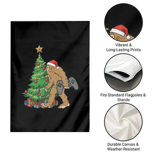 Bigfoot Gamer Christmas Garden Flag Funny Sasquatch Gaming Xmas TS14 Print Your Wear
