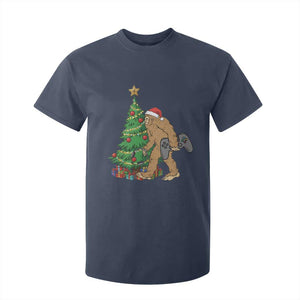 Bigfoot Gamer Christmas T Shirt For Kid Funny Sasquatch Gaming Xmas TS14 Navy Print Your Wear