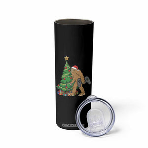 Bigfoot Gamer Christmas Skinny Tumbler Funny Sasquatch Gaming Xmas TS14 Print Your Wear