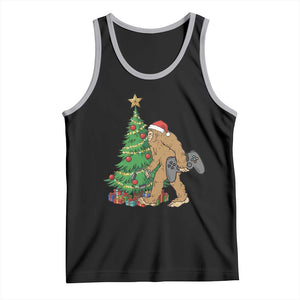 Bigfoot Gamer Christmas Tank Top Funny Sasquatch Gaming Xmas TS14 Black Athletic Heather Print Your Wear