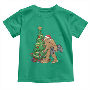 Bigfoot Gamer Christmas Toddler T Shirt Funny Sasquatch Gaming Xmas TS14 Irish Green Print Your Wear