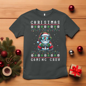 Santa Claus Gamer T Shirt Christmas Gmaing Crew TS14 Dark Heather Print Your Wear