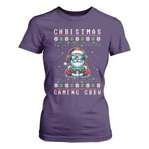 Santa Claus Gamer T Shirt For Women Christmas Gmaing Crew TS14 Purple Print Your Wear