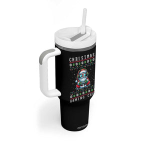 Santa Claus Gamer Tumbler With Handle Christmas Gmaing Crew TS14 Print Your Wear