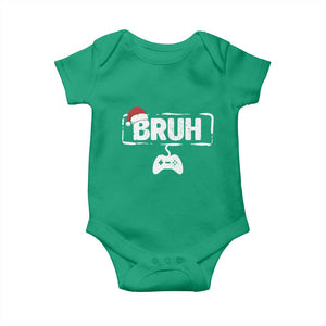 Funny Gaming Christmas Baby Onesie Gamer Bruh Video Game TS14 Irish Green Print Your Wear