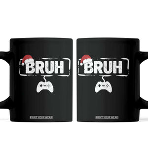 Funny Gaming Christmas Coffee Mug Gamer Bruh Video Game TS14 Black Print Your Wear
