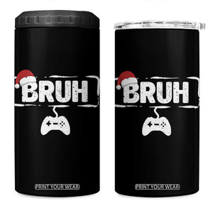 Funny Gaming Christmas 4 in 1 Can Cooler Tumbler Gamer Bruh Video Game TS14 One Size: 16 oz Black Print Your Wear