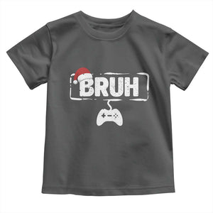 Funny Gaming Christmas Toddler T Shirt Gamer Bruh Video Game TS14 Dark Heather Print Your Wear