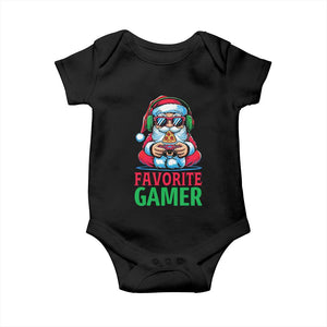 Funny Santa Gamer Christmas Baby Onesie TS14 Black Print Your Wear