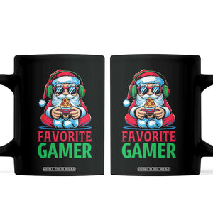 Funny Santa Gamer Christmas Coffee Mug TS14 Black Print Your Wear