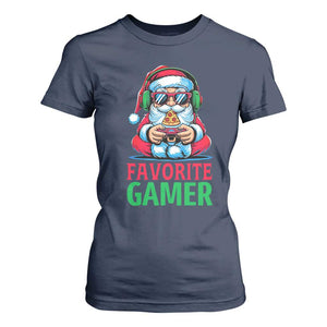 Funny Santa Gamer Christmas T Shirt For Women TS14 Navy Print Your Wear
