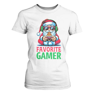 Funny Santa Gamer Christmas T Shirt For Women TS14 White Print Your Wear