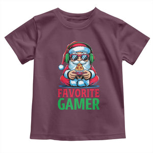 Funny Santa Gamer Christmas Toddler T Shirt TS14 Maroon Print Your Wear