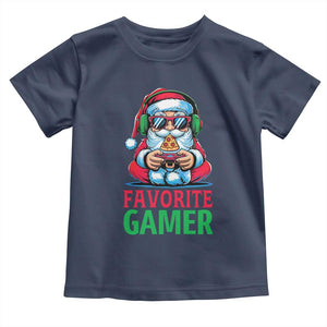 Funny Santa Gamer Christmas Toddler T Shirt TS14 Navy Print Your Wear