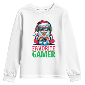 Funny Santa Gamer Christmas Youth Sweatshirt TS14 White Print Your Wear