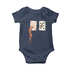 67 Marcus The Worm Poker Game Baby Onesie Funny Six Seven Meme Playing Cards TS14 Navy Print Your Wear