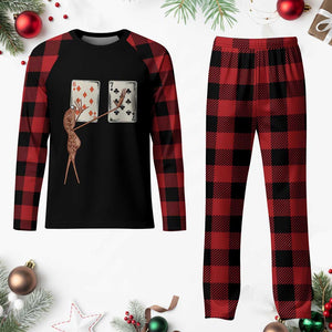 67 Marcus The Worm Poker Game Plaid Pajama Set Funny Six Seven Meme Playing Cards TS14 Buffalo Plaid Print Your Wear