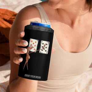 67 Marcus The Worm Poker Game 4 in 1 Can Cooler Tumbler Funny Six Seven Meme Playing Cards TS14 Print Your Wear