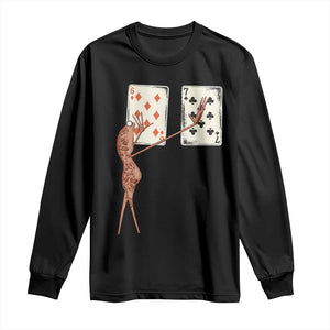 67 Marcus The Worm Poker Game Long Sleeve Shirt Funny Six Seven Meme Playing Cards TS14 Black Print Your Wear