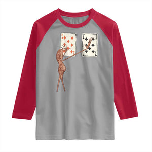 67 Marcus The Worm Poker Game Raglan Shirt Funny Six Seven Meme Playing Cards TS14 Sport Gray Red Print Your Wear