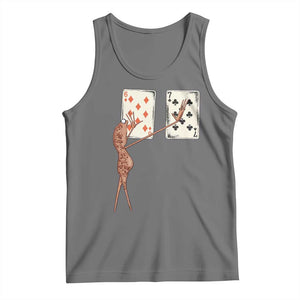 67 Marcus The Worm Poker Game Tank Top Funny Six Seven Meme Playing Cards TS14 Black Heather Print Your Wear