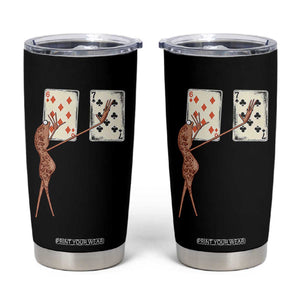 67 Marcus The Worm Poker Game Tumbler Cup Funny Six Seven Meme Playing Cards TS14 Black Print Your Wear