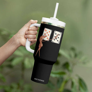 67 Marcus The Worm Poker Game Tumbler With Handle Funny Six Seven Meme Playing Cards TS14 Print Your Wear