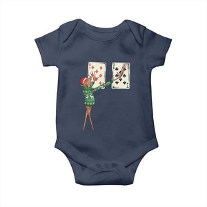 67 Marcus The Worm Poker Game Christmas Baby Onesie Funny Six Seven Meme Playing Cards Holiday Vibe TS14 Navy Print Your Wear