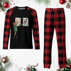 67 Marcus The Worm Poker Game Christmas Plaid Pajama Set Funny Six Seven Meme Playing Cards Holiday Vibe - Print Your Wear