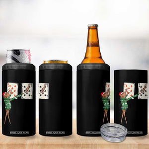 67 Marcus The Worm Poker Game Christmas 4 in 1 Can Cooler Tumbler Funny Six Seven Meme Playing Cards Holiday Vibe TS14 Print Your Wear