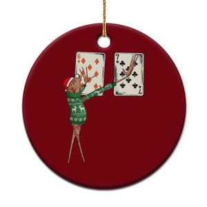 67 Marcus The Worm Poker Game Christmas Ceramic Ornament Funny Six Seven Meme Playing Cards Holiday Vibe TS14 1pc Red Print Your Wear
